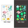 12sheets temporary tattoo for Kids cute Glow In The Dark fake Tattoos stickers waterproof luminous mixed style pup dinosaur cartoon tattoo Party Supplies Gifts for Children Birthday festival skin safe view 4