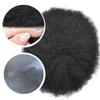 Afro Curl Toupee for Black Men Hair Piece Real Human Hair Full Poly Skin Curly Hair System for Black Men Weave Hair Units African American Mens Toupee 8x10 1B# OFF BLACK-4MM Afro Wave view 3