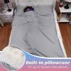Irenare Self Tan Sleep Sack Reusable Body Self Tanners Lightweight Breathable Tanning Sleeping Sac for Bed Travel Sleeping Bag(Silver Gray) view 4
