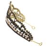 FRCOLOR Metal Rhinestone Crown Headdress for Brides Elegant Handmade Crown Decor for Weddings Birthdays and Proms Vintage Style and Crystals view 1