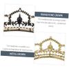 FRCOLOR Metal Rhinestone Crown Headdress for Brides Elegant Handmade Crown Decor for Weddings Birthdays and Proms Vintage Style and Crystals view 4