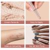 Champagne Eyeshadow Stick, Shimmer Cream Single Eyeshadow Pencil High Pigmented Eye Shadow Brightener Stick, Hypoallergenic Waterproof Long Lasting Highlighter stick Create Multi-Dimensional Eyes Look view 4