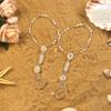 Bethynas Boho Pearl Barefoot Sandles Beach Ankle with Toe Ring Summer Layered Foot Chain Bridal Wedding Foot Jewelry for Women (Style 1) view 3