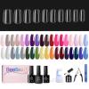 Beetles Gel Polish 36 Colors Nail Set Sparkle Glitter with Nail Extension Kit Short Square Pre-shaped False Nail Tips with 2 In 1 Nail Glue Gel Easy Diy Fast Manicure Set view 1