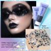 DAGEDA Body Glitter Gel, Face Glitters Body Gel Sequins Shimmer Liquid Eyeshadow, Chunky Glitter for Face Hair Nails, Holographic Cosmetic Laser Powder Festival Glitter Makeup 1.7oz (Black) view 2