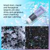 DAGEDA Body Glitter Gel, Face Glitters Body Gel Sequins Shimmer Liquid Eyeshadow, Chunky Glitter for Face Hair Nails, Holographic Cosmetic Laser Powder Festival Glitter Makeup 1.7oz (Black) view 3