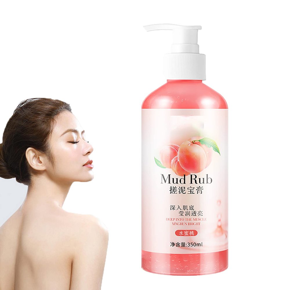 Mud Scrub Cream, Rubbing Mud Cream, Rubbing Mud For Skin, Rubbing Mud Gel For Body, Rubbing Mud Body Scrub, Aloe Vera, Floral, Peaches Mud Run Scrub Cream (Peaches)