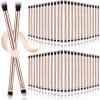 Bokon 50 Pcs Eyeshadow Smudge Brush 2 in 1  2 Double Ended Concealer Brush Under Small Soft Firm Pointed Foundation Makeup Applicator for Blending Eye Shadow Liner view 1