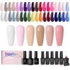 beetles Gel Polish 36 Colors Nail Set Sparkle Glitter with Gel Polish Nail Set 6 Colors Ultimate Monochrome Collection Nude Jelly Transparent Diy Manicure Kit for Women Girls view 1