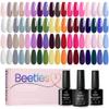 beetles Gel Polish 36 Colors Nail Set Sparkle Glitter with Gel Polish Nail Set 6 Colors Ultimate Monochrome Collection Nude Jelly Transparent Diy Manicure Kit for Women Girls view 2