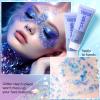 DAGEDA Body Glitter Gel, Face Glitters Body Gel Sequins Shimmer Liquid Eyeshadow, Chunky Glitter for Face Hair Nails, Holographic Cosmetic Laser Powder Festival Glitter Makeup 1.7oz (Mermaid) view 2