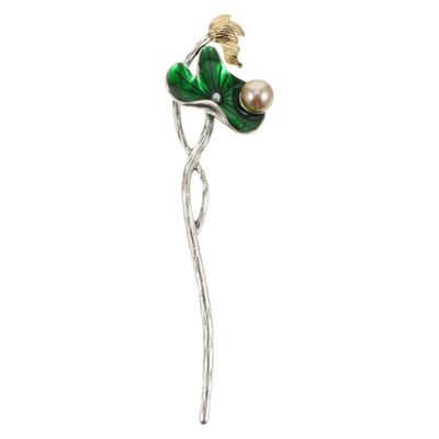 FRCOLOR Lotus Flower Hair Stick Retro Hairpin for Women Elegant Chinese Style Hair Chopstick Accessory for Casual Parties Cosplay Unique and Occasions