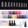 Beetles Gel Polish 36 Colors Nail Set Sparkle Glitter with 500Pcs Soft Gel Nail Tips Coffin Shape 2 In 1 Nail Glue Base Gel and Innovative Led Lamp kit view 1