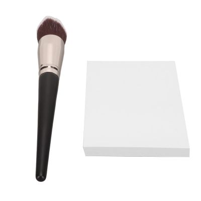 Disposable Nail Palettes, Professional Multifunctional Cosmetic Mixing Palette, Double Sided Tearable Waterproof Nail Color Mixing Paper with Brush for Nair Salon