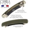 Camila Paris CP3560 French Hair Barrette Clip for Girls, Green Rubberized Metal Clasp, Strong Hold Grip Hair Clips for Women, No Slip Durable Styling Girls Hair Accessories, Made in France view 2