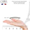 Camila Paris CP3560 French Hair Barrette Clip for Girls, Green Rubberized Metal Clasp, Strong Hold Grip Hair Clips for Women, No Slip Durable Styling Girls Hair Accessories, Made in France view 3