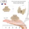 Camila Paris CP3551 French Hair Clip for Women, Small, Nude 2.5 Inch Girls Hair Claw Clips Jaw Fashion Durable Styling Hair Accessories for Women, Strong Hold No Slip Grip, Made in France view 3