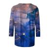 3/4 Length Sleeve Shirts for Women 2025 Casual Summer Blouses Crewneck Floral Printed Cute Tops Loose Fit Pullover view 4