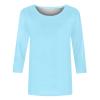 3/4 Length Sleeve Shirts for Women 2025 Casual Summer Blouses Crewneck Floral Printed Cute Tops Loose Fit Pullover view 4