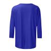 3/4 Length Sleeve Shirts for Women 2025 Casual Summer Blouses Crewneck Floral Printed Cute Tops Loose Fit Pullover view 4