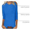 3/4 Length Sleeve Shirts for Women 2025 Casual Summer Blouses Crewneck Floral Printed Cute Tops Loose Fit Pullover view 4