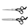 6.0 Inch Professional Hairdressing Scissors Set,Barbers Salon Thinning Shears And Straight Scissors (Light And Sharp),for Salon,Barbers Or Home Use view 1