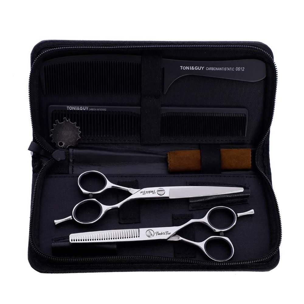 6.0 Inch Professional Hairdresser Scissors Set,Thinning Hairdressing Hair Cut Set Salon Styling Tools,(2 Scissors+Bag+Comb) for Salon,Barbers Or Home Use