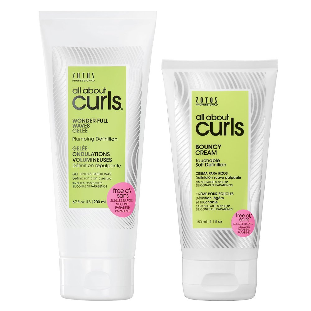 ALL ABOUT CURLS Wonder-Full Waves Gelee & Bouncy Cream | Soft, Plumping Definition | Define, Moisturize, De-Frizz | All Curly Hair Types | Vegan & Cruelty Free | Sulfate Free