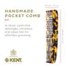 Kent R7T TY Fine and Wide Tooth Hair Comb, Handmade Pocket Comb for Men, Beard and Mustache Combs for Everyday Grooming and Styling, Sawcut Kent Combs, Made in England view 2