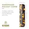Kent FOT TY Fine Tooth Comb for Men - Handmade Pocket Comb for Travel, Styling, Fine or Thinning Hair, Mustache and Beard Care Handpolished Saw-Cut Made in England view 2