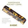 Kent FOT TY Fine Tooth Comb for Men - Handmade Pocket Comb for Travel, Styling, Fine or Thinning Hair, Mustache and Beard Care Handpolished Saw-Cut Made in England view 3