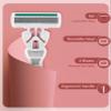 Razors for Women Sensitive Skin with 15 Blade Refills, 6 Blades Womens razors for Shaving Including 2 Travel Razors for Women with 15 Blade Refills,Green view 2