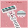 Razors for Women Sensitive Skin with 15 Blade Refills, 6 Blades Womens razors for Shaving Including 2 Travel Razors for Women with 15 Blade Refills,Green view 4