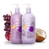 VIR Brazilian Shampoo and Conditioner Set, Parabens Free, Damage Repair & Reconstruction, Anti-Frizz, Color Treated Hair, Triple Hydration, Grape Moment 17.6 Fl Oz Each view 1