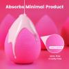 BEAKEY 5 Pcs Makeup Sponges, Latex-Free Beauty Sponge for Flawless Liquid, Cream, and Powder Application, Rose Pink Sponges view 2