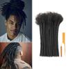 0.6cm Thickness 6 Inch 60 Strands 100% Real Human Hair Dreadlock Extensions for Man/Women Full Hand Handmade Loc Extensions Can Be Dyed and Bleached Soft Dreadlocks with Needle and Comb view 1