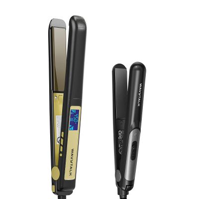 Wavytalk 1 Inch Negative Ion Hair Straightener Matte Black and Mini Flat Iron Black