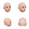 ZWSMS Transgender Silicone Mask Realistic Female Soft Head Mask Hand-Made Face for Halloween Parties Crossdresser,Brown,Makeup view 2