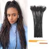 0.6cm Thickness 12 Inch 60 Strands Loc Extensions 100% Human Hair Dreadlock Extensions for Man/Women Full Hand Handmade Can Be Dyed and Bleached Soft Dreadlocks with Needle and Comb view 1