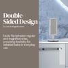 Aptations Rectangular Standing Mirror (10" x 6") - 1X & 3X Magnification | Double-Sided Portable Vanity Mirror | Decorative Makeup Mirror for Bedroom & Bathroom (Polished Nickel) view 3