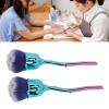 Nail Art Dust Brush, Manicure Cleaner Brush, 2PCS Rose Shape Nail Art Cleaner Brush Nail Powder Brush for Remove Nail Dust and Powder, Multifunctional Blush Brush for Makeup view 3