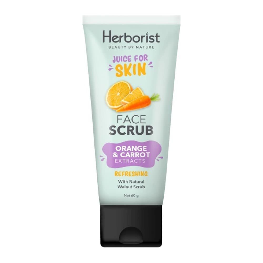Herborist Juice For Skin series Face Scrub 60g Orange & Carrot (Pack of 1)