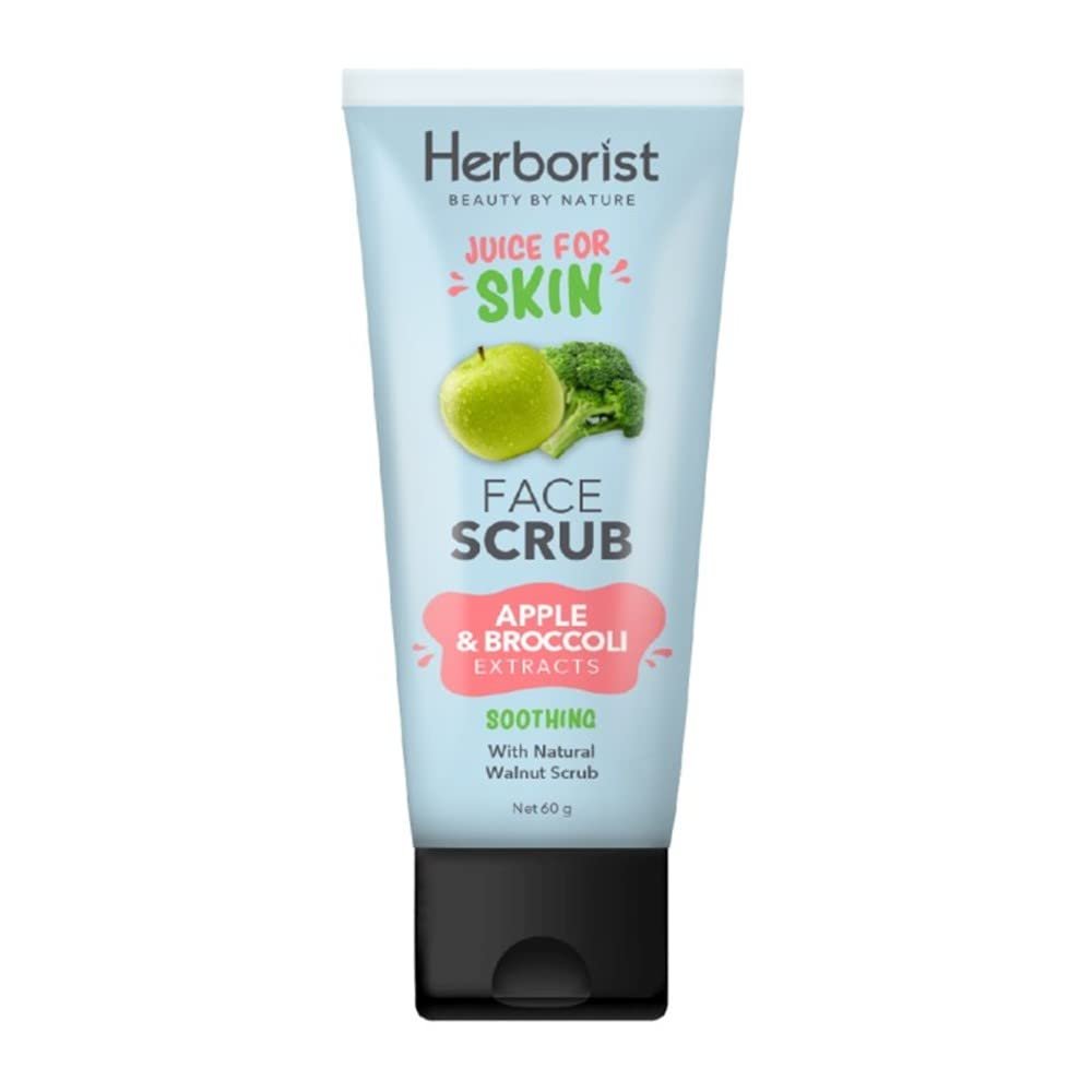 Herborist Juice For Skin series Face Scrub 60g Apple & Broccoli (Pack of 1)