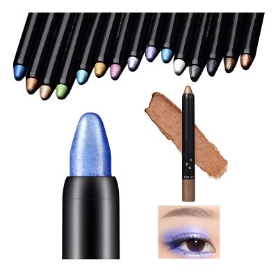 Flashstar Waterproof Metallic Eyeshadow Pencil, 13 Dark Blue, Smudge-Proof, Long-Lasting, Easy Application, Highlighter and Eyeliner in One