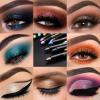 Flashstar Highlighter Eyeshadow Stick Waterproof Glitter Eye Shadow Pencil Eyeliner Pen, Pearl Shimmer, 2 in 1 Metallic Lying Silkworm Eyeshadow Highlighter Makeup Kit for Girls Women (09 Violets) view 2