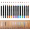 Flashstar Highlighter Eyeshadow Stick Waterproof Glitter Eye Shadow Pencil Eyeliner Pen, Pearl Shimmer, 2 in 1 Metallic Lying Silkworm Eyeshadow Highlighter Makeup Kit for Girls Women (09 Violets) view 3