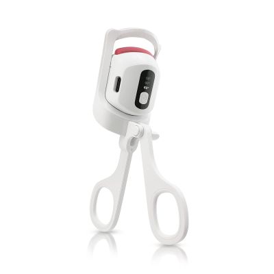 Heated Eyelash Curlers Handheld Electric Lash Curler Makeup Tool Creates Eye-Opening Lifted Lashes with 3 Heat Modes LCD Display for All Contoured Eyes Elitzia ET2256 (White)