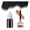 Highlighter Eyeshadow Stick Waterproof Glitter Eye Shadow Pencil Eyeliner Pen, Pearl Shimmer, 2 in 1 Metallic Lying Silkworm Eyeshadow Highlighter Makeup Kit for Girls Women (08 Fluorescent Purple) view 1
