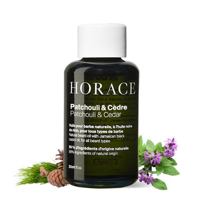 HORACE Patchouli & Cedar Beard Oil for Men - Conditioner with Argan Oil - Gentle Beard Care for All Skin Types - Woody, Aromatic Scent, 30 ml