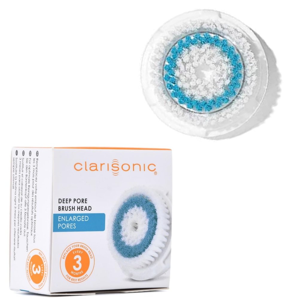Clarisonic Deep Pore Facial Cleansing Brush Head Replacement | Compatible with Mia 1, Mia 2, Mia Fit, Alpha Fit, Smart Profile Uplift and Alpha (1count)